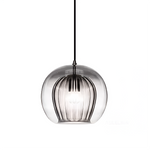 Spherical Glass Hanging Light with Adjustable Height for Kitchen Island, Dining Table, Bedroom | E27 Socket | Modern Orb Fixture for Home