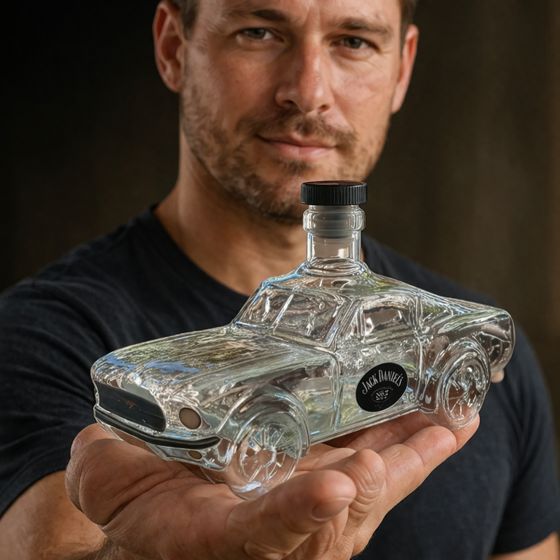 Vintage Car Whiskey Decanter – Classic Automobile Glass Bottle with Cork Stopper for Bourbon, Scotch & Spirits – Handcrafted Barware Gift