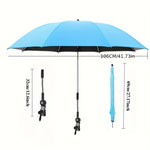 Solara Portable Shade Umbrella - UV-Resistant Polyester, Adjustable Height
