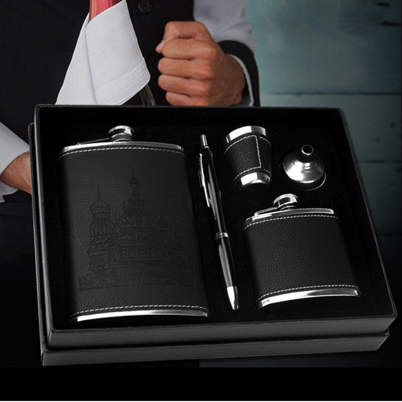 Premium Stainless Steel Flask Gift Set