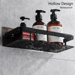 Stylish Metal Bathroom Shelf with Suction Cup Installation | Space-Saving Storage Solution for Organizing Essentials