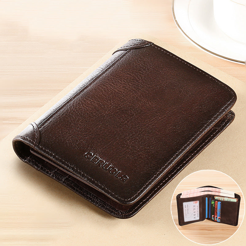 Dotisk Stylish Slim RFID Blocking Wallet for Men with Premium Leather Finish | Minimalist Design for Everyday Use