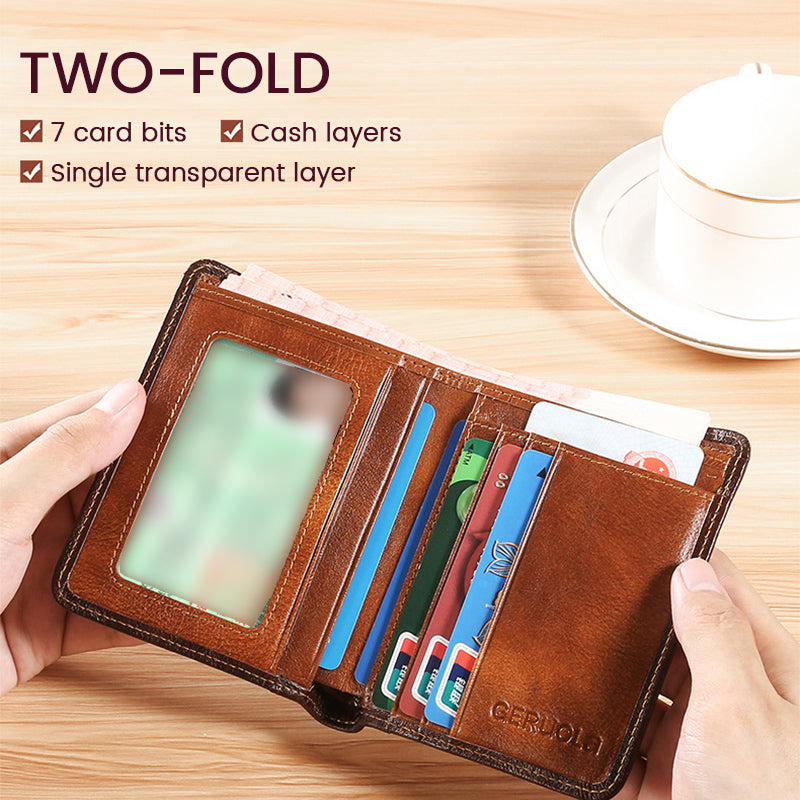 Dotisk Stylish Slim RFID Blocking Wallet for Men with Premium Leather Finish | Minimalist Design for Everyday Use