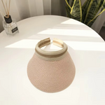 Wide Brim Straw Sun Visor Hat for Outdoor Activities – UV Protection