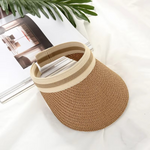 Wide Brim Straw Sun Visor Hat for Outdoor Activities – UV Protection