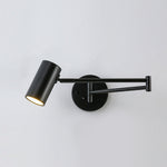 Swivel-Arm LED Wall Light with Extending Bracket for Bedroom Hallway Reading Nook Task Lighting Modern Dimmable Fixture Gold Black
