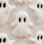 Talon Fall Table Runner - Soft Woven Fabric, Tufted Pumpkin and Ghost Design