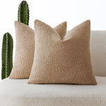 Truvel Boucle Cushion Cover - Durable Microfiber, 18x18 Inches