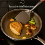 Hammered Skillet Induction-Compatible PFAS-Free Chemical-Free Cooking Surface for Gas Electric Stovetop Kitchen Cookware