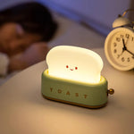 USB-Powered Toaster-Shaped LED Accent Light with Dimmer – 5.3 in Retro Desktop Lamp for Bedroom Nightstand Desk Office Dorm – Warm White Glo