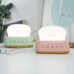 USB-Powered Toaster-Shaped LED Accent Light with Dimmer – 5.3 in Retro Desktop Lamp for Bedroom Nightstand Desk Office Dorm – Warm White Glo