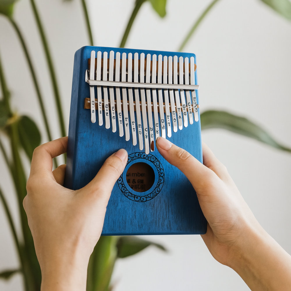 Natural Wood 17-Key Kalimba Thumb Piano Instrument - Dotisk
