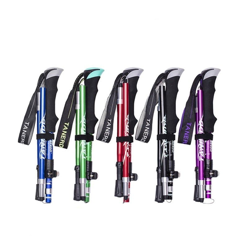 Lightweight Collapsible Hiking Sticks for Outdoor Trekking - Dotisk