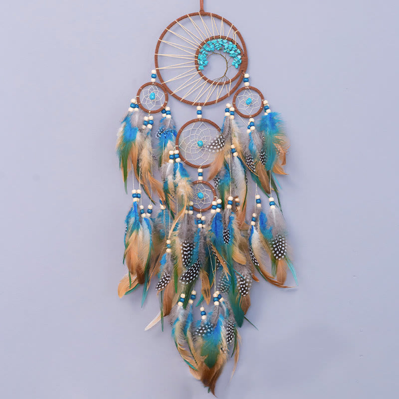 Blue Crystal Wall Hanging Dreamcatcher for Home Decor