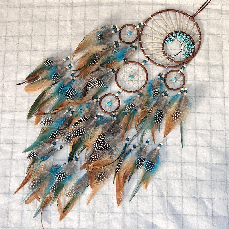 Blue Crystal Wall Hanging Dreamcatcher for Home Decor