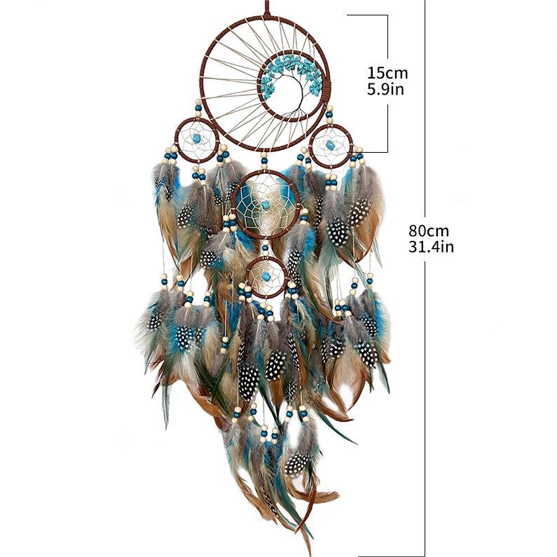 Blue Crystal Wall Hanging Dreamcatcher for Home Decor