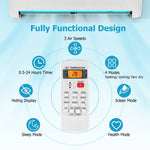 Remote Control for Air Conditioner, Universal Remote Control with Digital Display, Infrared AC Remote for Mini Split