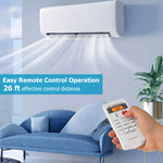 Remote Control for Air Conditioner, Universal Remote Control with Digital Display, Infrared AC Remote for Mini Split