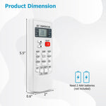 Remote Control for Air Conditioner, Universal Remote Control with Digital Display, Infrared AC Remote for Mini Split