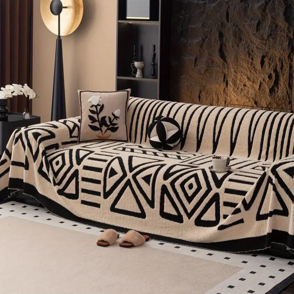 Urban Maze Sofa Cover - Premium Microfiber, Pet-Friendly Design