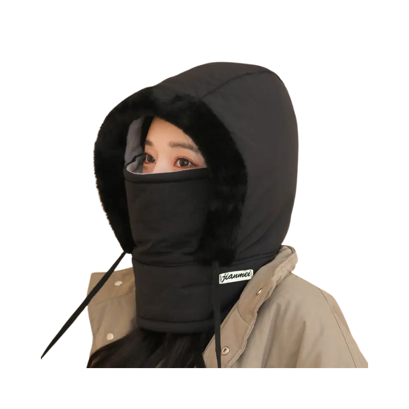 Fuzzy Hooded Head Warmer