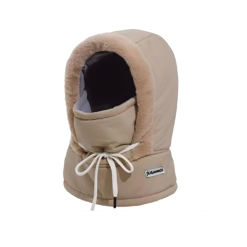 Fuzzy Hooded Head Warmer