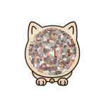 135 Piece Cat Shaped Wooden Puzzle
