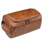 Premium Leather Travel Toiletry Kit Bag