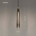 Glass Cylinder Hanging Light Fixture 15 Inch Height Adjustable Drop Ceiling Lamp for Dining Room Bedroom Living Room Contemporary Minimalist