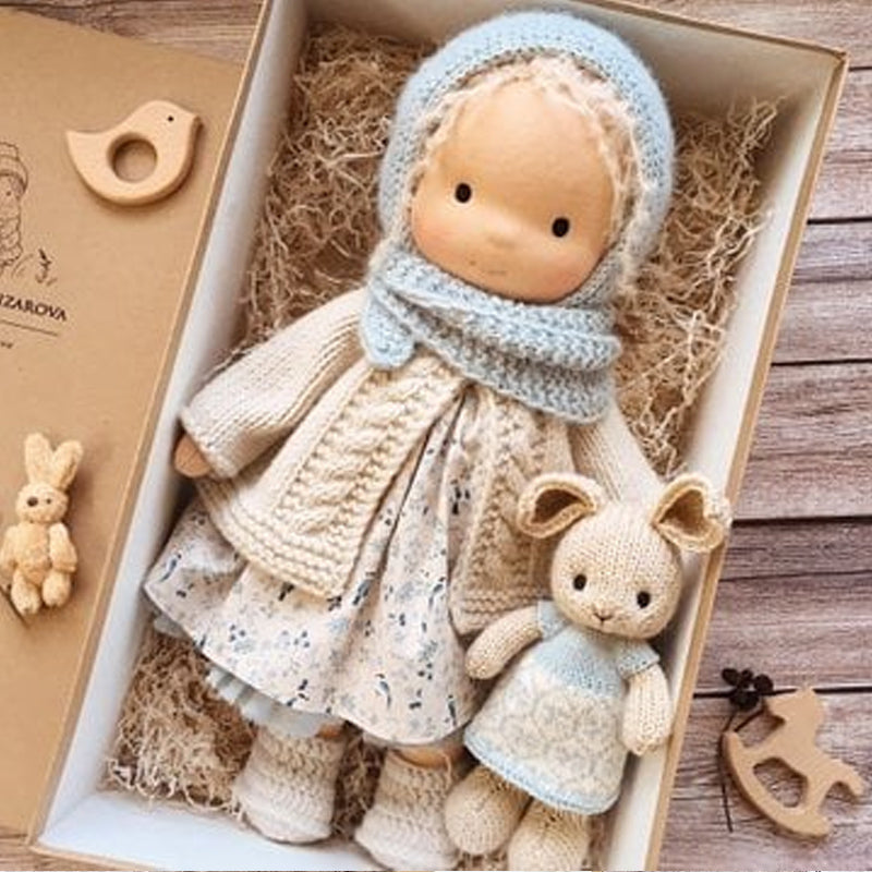Artisan Wooden Educational Doll for Kids