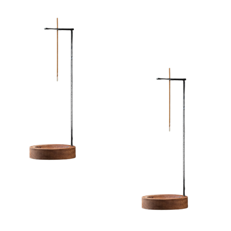 Sleek Wooden Burner Lamp