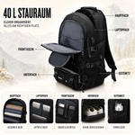 40L Hiking Backpack with USB Charging Port for Multi-Day Treks & Camping Trips – Water-Resistant Outdoor Daypack with Laptop Sleeve