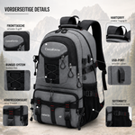40L Hiking Backpack with USB Charging Port for Multi-Day Treks & Camping Trips – Water-Resistant Outdoor Daypack with Laptop Sleeve