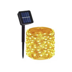 Solar String Lights Outdoor Water-Resistant 8 Modes Flexible Copper Wire LED Fairy Lights for Patio Garden Deck Fence Party Decor Year-Round