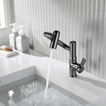 Rotating Sink Tap with Digital Temp Readout – 12-Inch Adjustable Spout, Full Swivel for Double Basins & Oversized Cookware