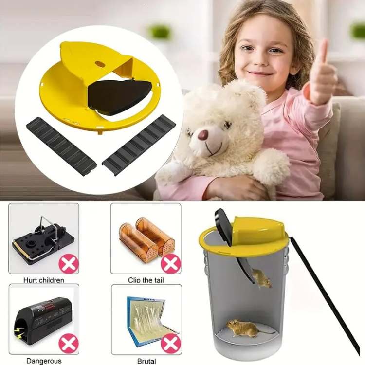 Wearclo | Multi-Catch Mouse Trap with Automatic Tilting Design | Humane Solution for Safe Pest Control