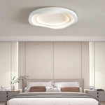 Low-Profile LED Ceiling Light 16-24 in Adjustable Dimmable White Iron Modern Overhead Fixture for Bedrooms Kitchens Home Office Hallways Ent
