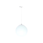 Frosted Glass Globe Hanging Light White Sphere Ceiling Fixture for Kitchen Island Dining Room Bedroom Adjustable Cord Modern Minimalist Desi