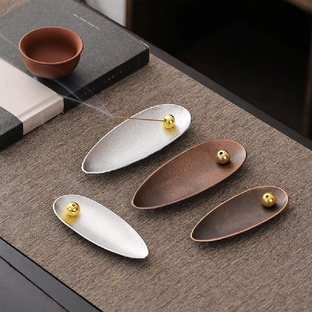 Zircon Incense Holder - Durable Copper, Adjustable Angle