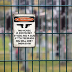 Warning Gun Sign for Home Defense