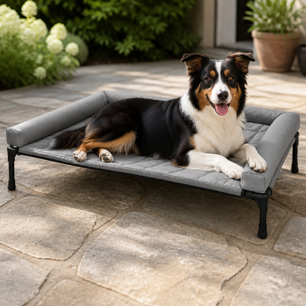 Dotisk Elevated Cooling Mesh Dog Bed (Removable Pillow-Top)
