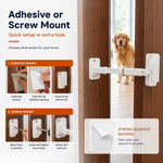 Dotisk Adjustable Pet Door Latch for Litter Rooms - Let Cats In & Help Keep Dogs Out