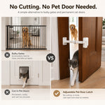 Dotisk Adjustable Pet Door Latch for Litter Rooms - Let Cats In & Help Keep Dogs Out