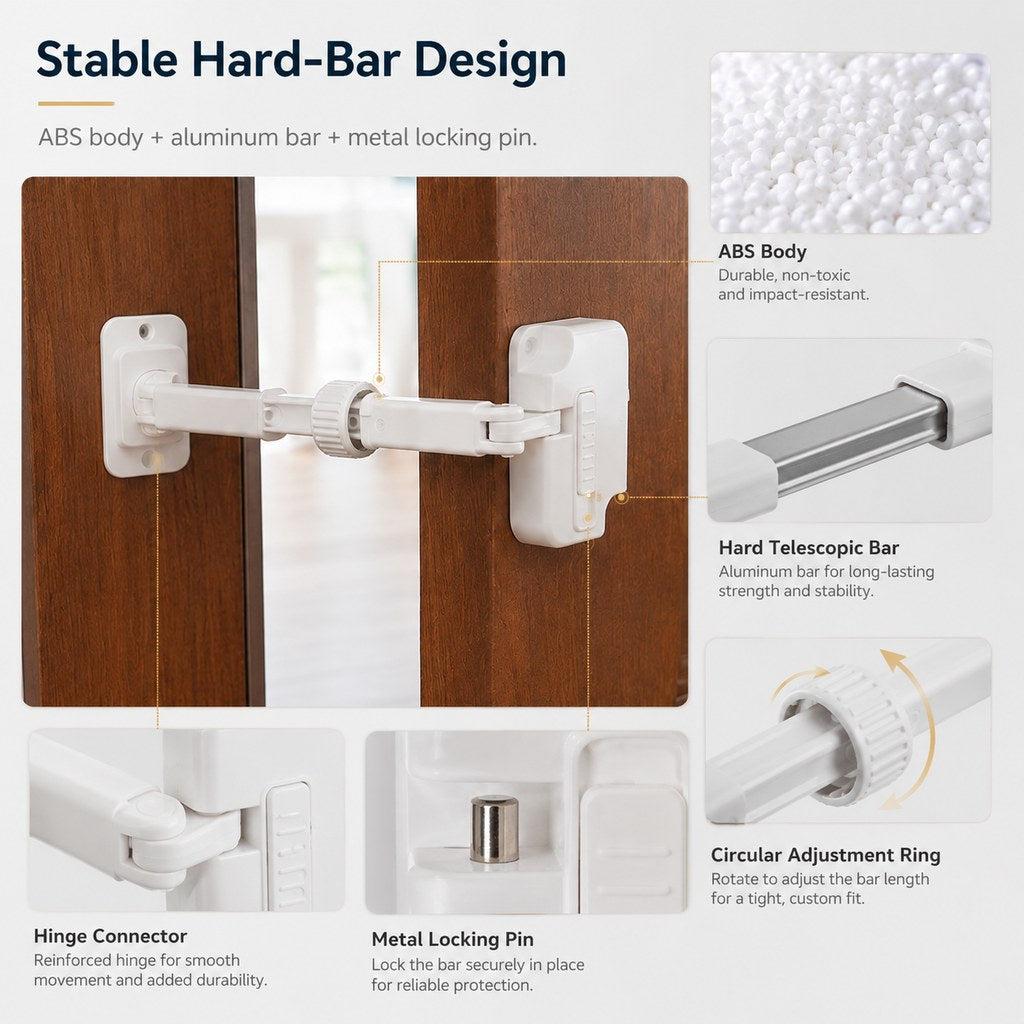 Dotisk Adjustable Pet Door Latch for Litter Rooms - Let Cats In & Help Keep Dogs Out