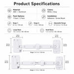 Dotisk Adjustable Pet Door Latch for Litter Rooms - Let Cats In & Help Keep Dogs Out