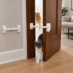 Dotisk Adjustable Pet Door Latch for Litter Rooms - Let Cats In & Help Keep Dogs Out
