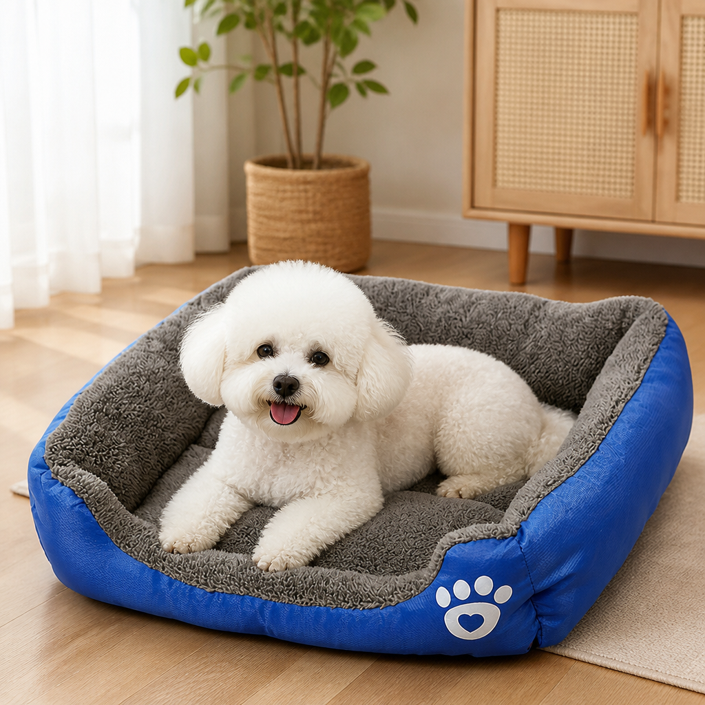 Dotisk Warm Plush & Washable Dog Bed