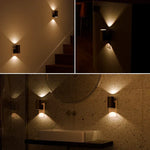 Automatic Sensor Night Light for Bedroom Hallway Black ABS Plug-In Dimmable LED Ambient Lighting 3000K Warm Glow 4.2 Inch Wall Mount