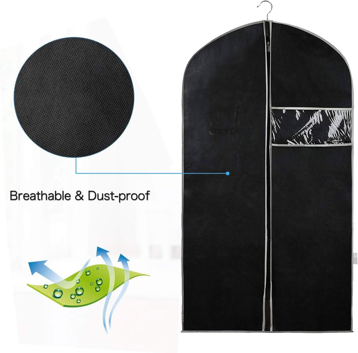 10-Pack Garment Storage Covers with Window