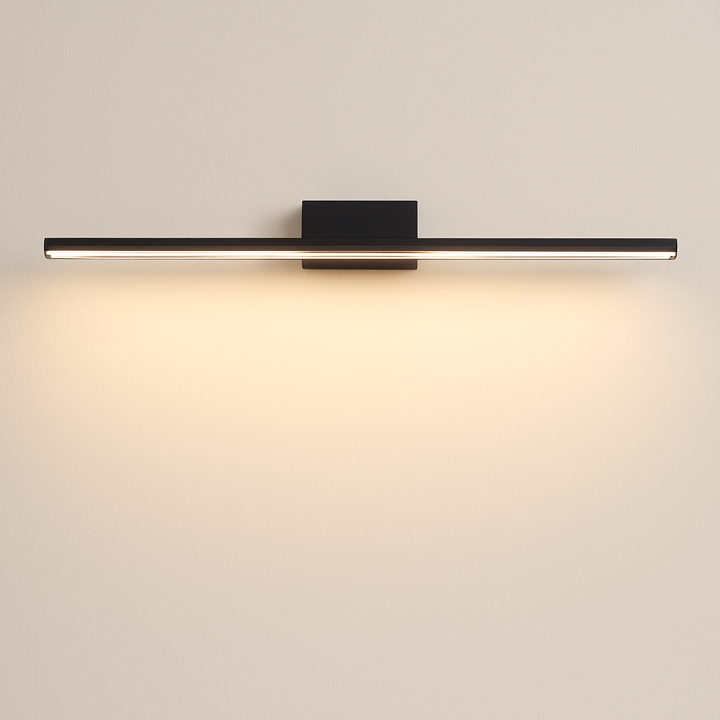 LED Bathroom Vanity Light Fixture – Slim Rectangular Wall Sconce for Mirror Lighting – Metal Bar Mount – Modern Design for Powder Room